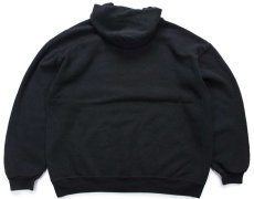 画像2: 90s USA製 RUSSELLラッセル 無地 スウェットパーカー 黒 XL★E フーディー ブランク (2)