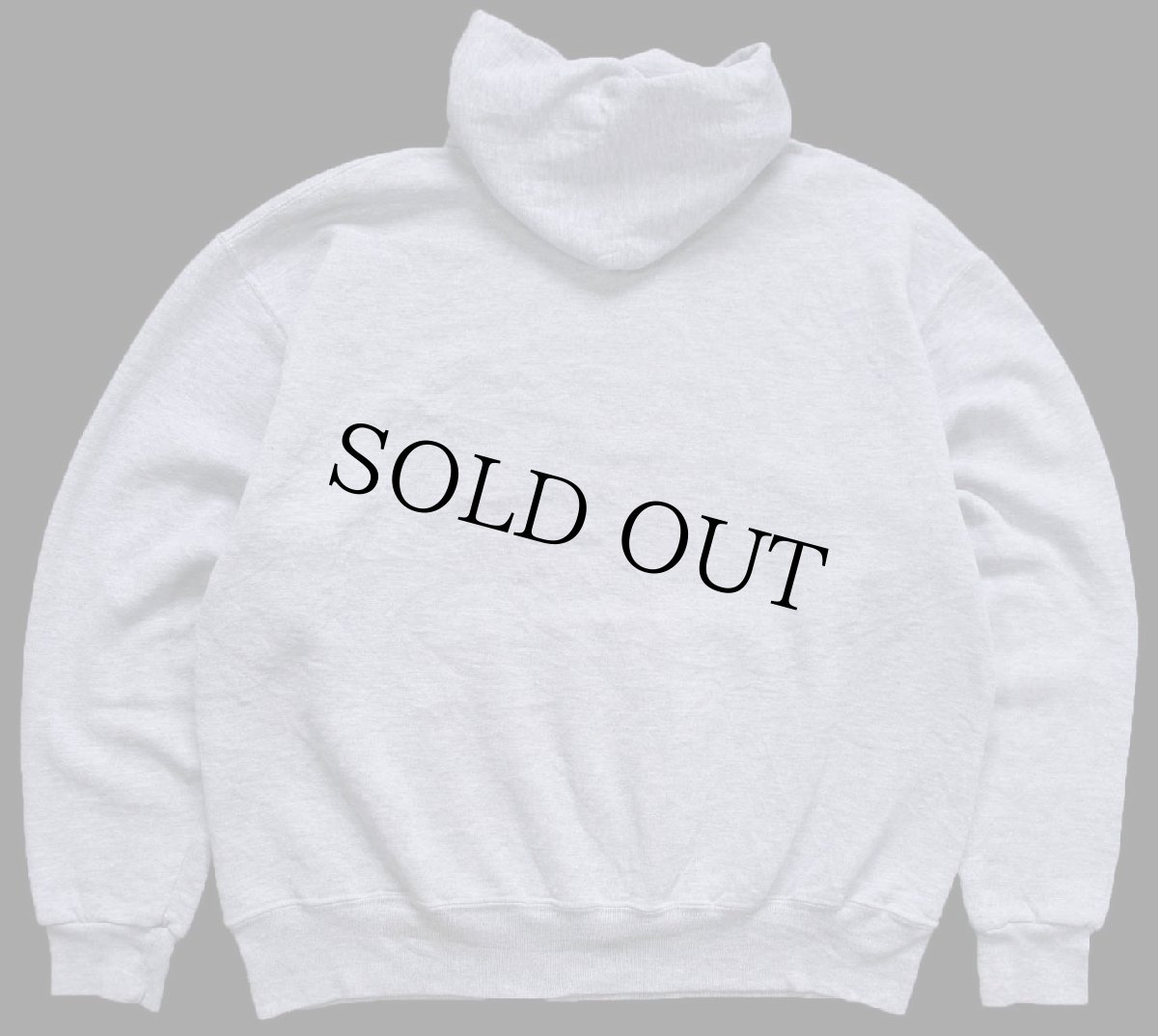 画像2: 90s メキシコ製 RUSSELLラッセル 無地 スウェットパーカー 杢グレー XL★B フーディー ブランク (2)