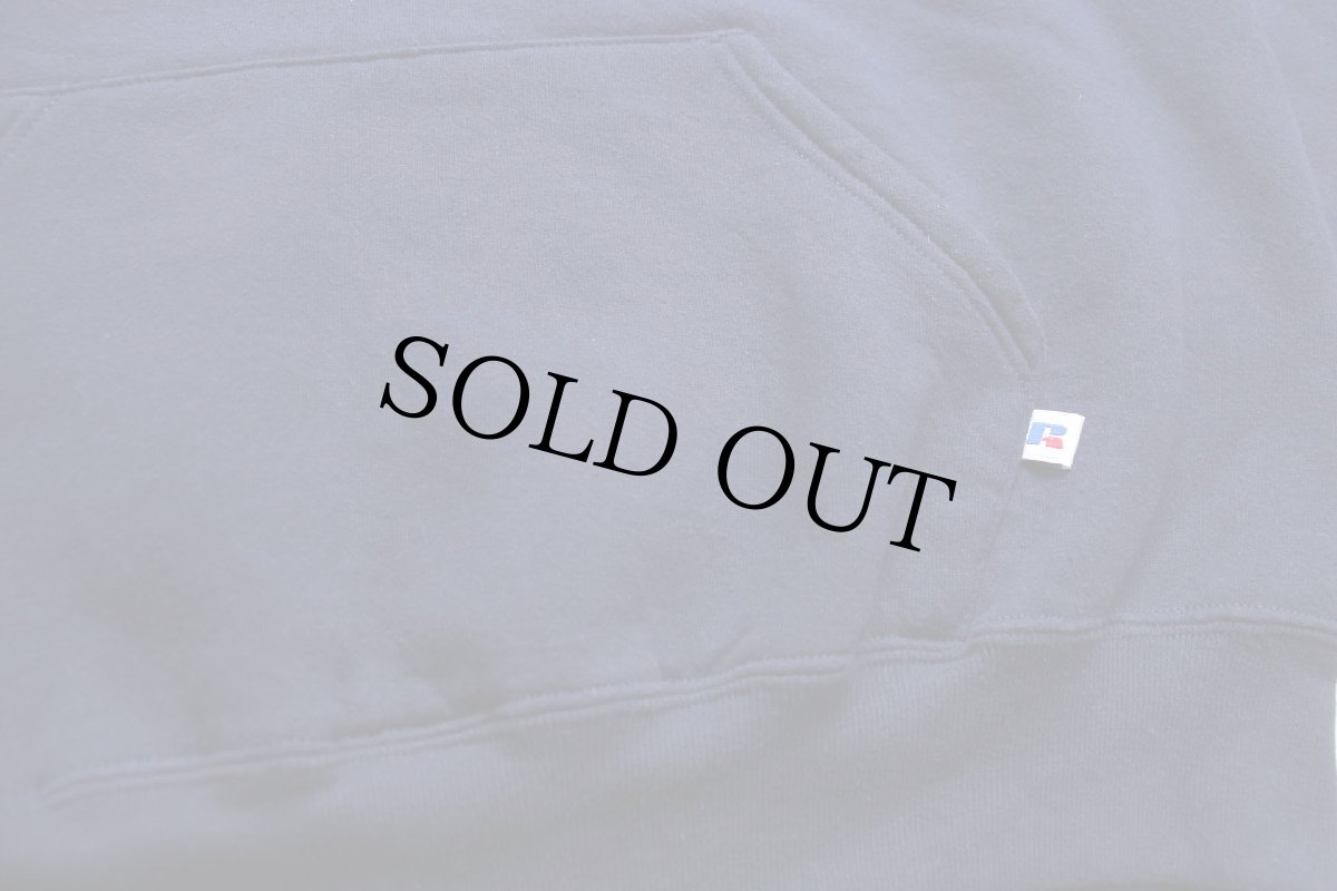 画像5: 90s メキシコ製 RUSSELLラッセル 無地 スウェットパーカー 紺 XL★G フーディー ブランク (5)