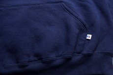 画像5: 90s メキシコ製 RUSSELLラッセル 無地 スウェットパーカー 紺 XL★G フーディー ブランク (5)