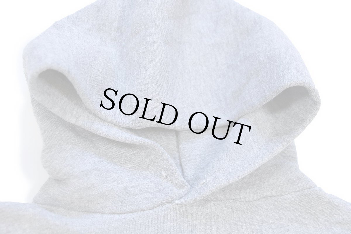 画像3: 80s USA製 RUSSELLラッセル 無地 スウェットパーカー 杢グレー M★フーディー ブランク (3)