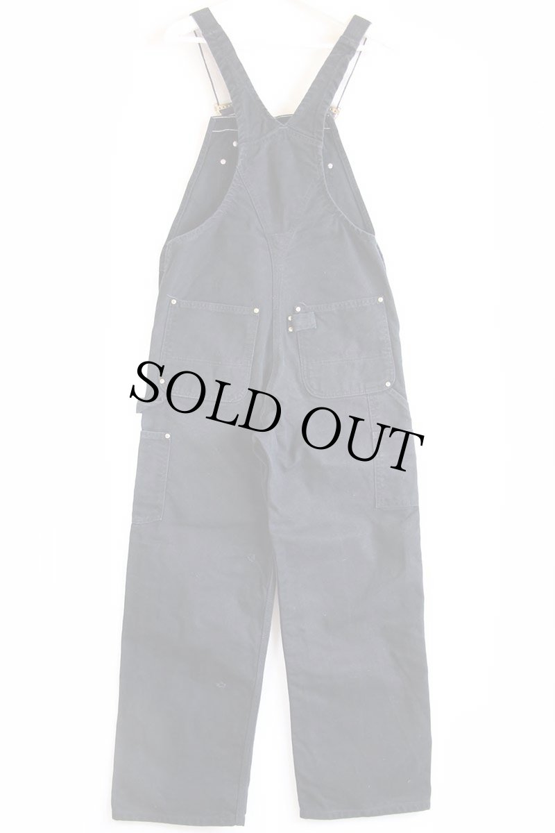 画像3: carharttカーハート ダブルニー ダック地 オーバーオール 黒 W32 L30 (3)