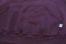 画像5: 90s メキシコ製 RUSSELLラッセル 無地 スウェットパーカー 紫 L★フーディー ブランク (5)