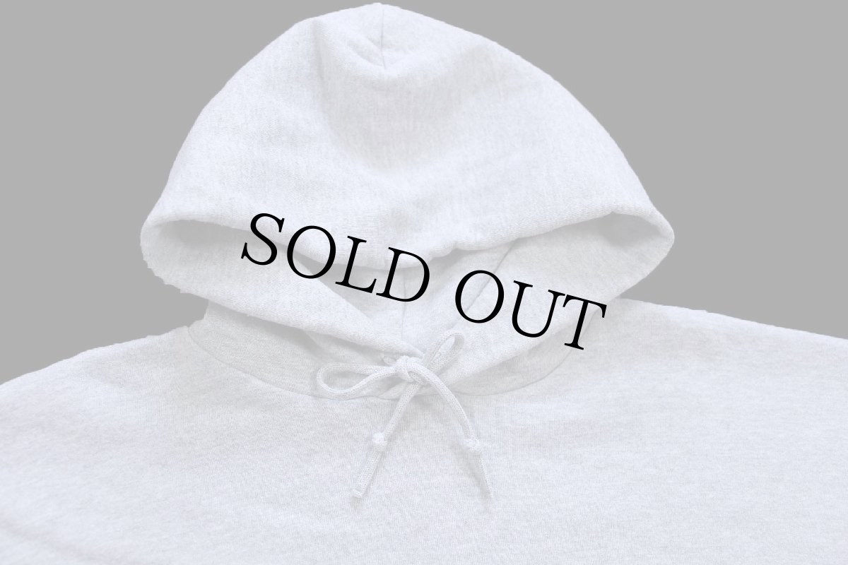 画像3: 90s USA製 RUSSELLラッセル 無地 スウェットパーカー 杢グレー L★K フーディー ブランク (3)