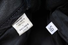 画像5: 90s USA製 TAYLOR'S LEATHERWEAR Thinsulateキルティングライナー サイドレースアップ レザージャケット 黒 50 (5)