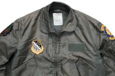 画像3: 80s 米軍 USAF CWU-36/P パッチ付き アラミド フライトジャケット セージグリーン L (3)