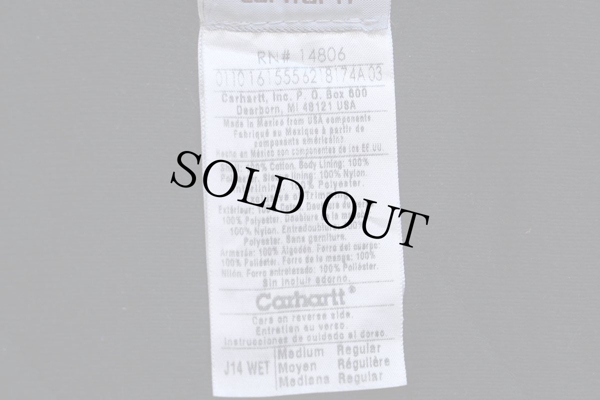 画像5: メキシコ製 carharttカーハート キルティングライナー ダック地 サンタフェジャケット 薄茶 M-R (5)