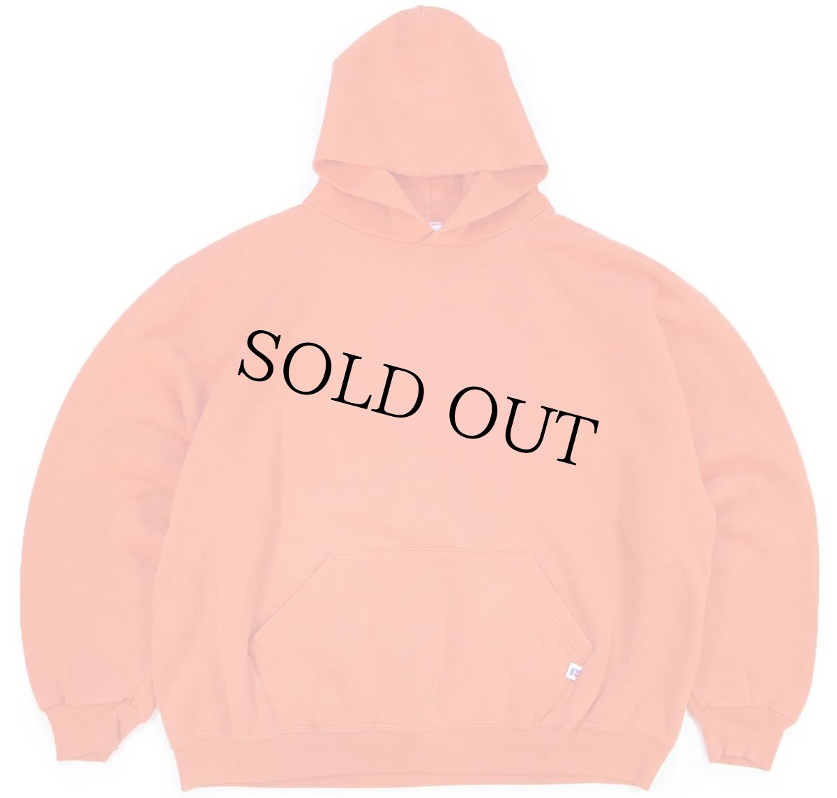 画像1: 90s メキシコ製 RUSSELLラッセル 無地 スウェットパーカー オレンジ XL★フーディー ブランク (1)