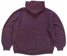 画像2: 90s メキシコ製 RUSSELLラッセル 無地 スウェットパーカー 紫 L★フーディー ブランク (2)