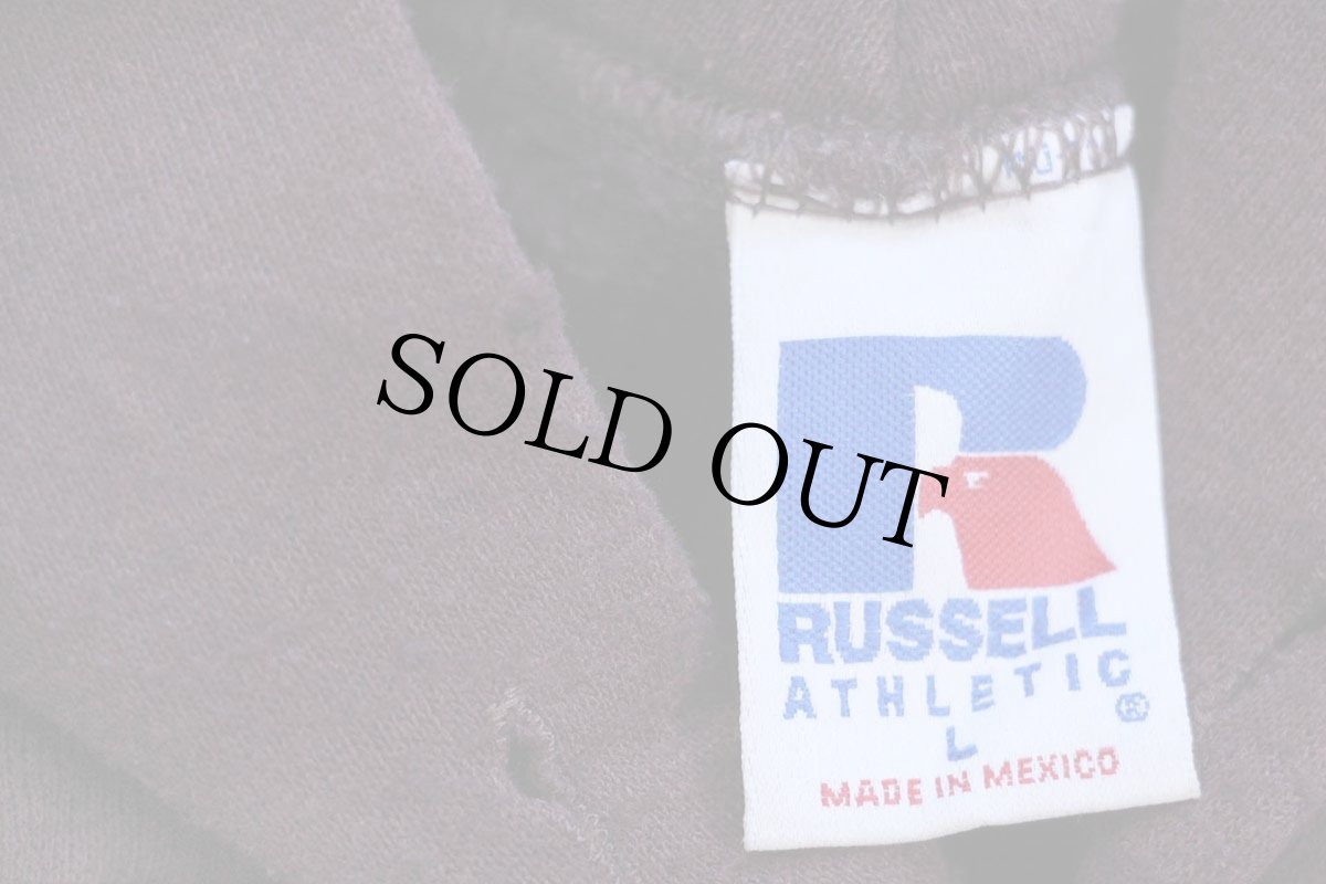 画像4: 90s メキシコ製 RUSSELLラッセル 無地 スウェットパーカー 紫 L★フーディー ブランク (4)