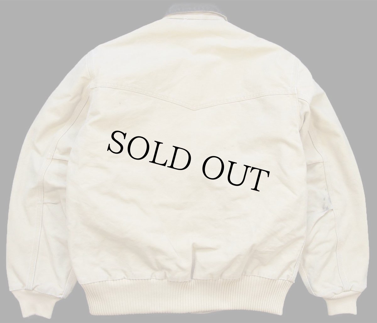 画像2: メキシコ製 carharttカーハート キルティングライナー ダック地 サンタフェジャケット 薄茶 M-R (2)