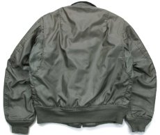 画像2: 80s 米軍 USAF CWU-36/P フライトジャケット 初期型 セージグリーン フェード M (2)