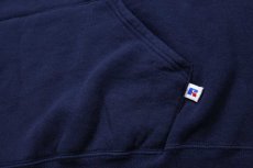 画像5: 90s USA製 RUSSELLラッセル 無地 スウェットパーカー 紺 L★D フーディー ブランク (5)