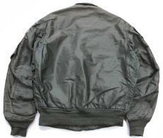 画像2: 80s 米軍 USAF CWU-36/P パッチ付き アラミド フライトジャケット セージグリーン L (2)