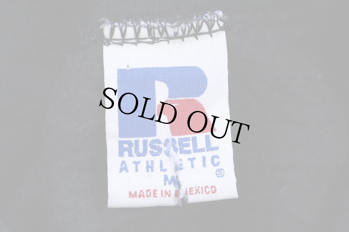 画像4: 90s メキシコ製 RUSSELLラッセル 無地 スウェットパーカー 黒 M★C フーディー ブランク (4)