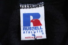 画像4: 90s メキシコ製 RUSSELLラッセル 無地 スウェットパーカー 黒 M★C フーディー ブランク (4)