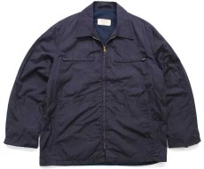 画像1: 70s 米軍 U.S.NAVY サブマリン ユーティリティジャケット 濃紺 42R (1)