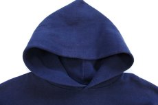 画像3: 00s メキシコ製 RUSSELLラッセル 無地 スウェットパーカー 紺 L★N フーディー ブランク (3)