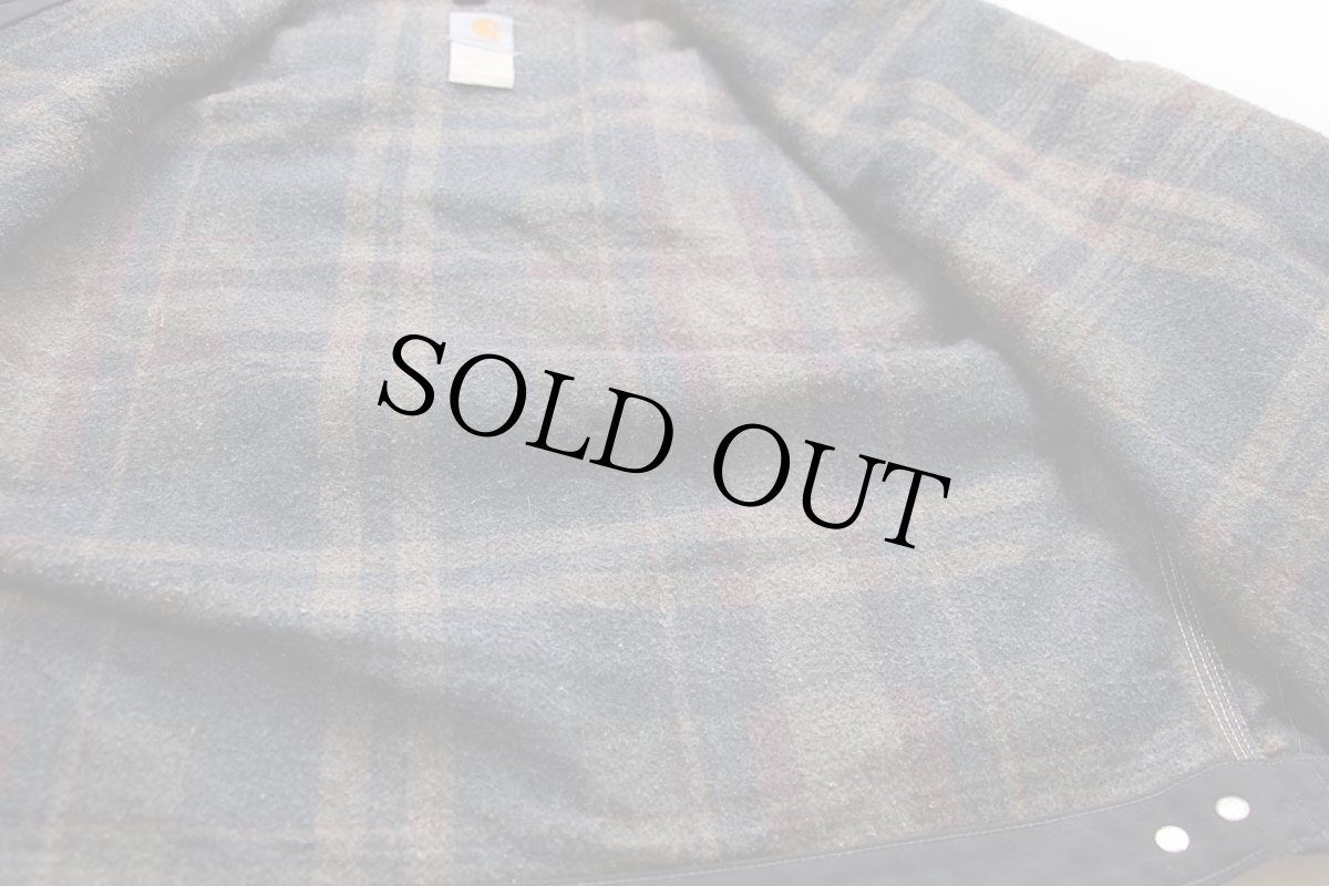 画像5: 00s USA製 carharttカーハート ブランケットライナー ナイロンダック デトロイトジャケット チャコールグレー XL (5)