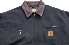 画像3: 00s USA製 carharttカーハート ブランケットライナー ナイロンダック デトロイトジャケット チャコールグレー XL (3)