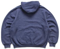 画像2: 00s メキシコ製 RUSSELLラッセル 無地 スウェットパーカー ネイビーグレー XL★フーディー ブランク (2)