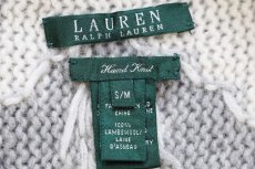 画像4: LAUREN ラルフローレン ネイティブ柄 ショールカラー ラムウール ハンドニット ガウン S/M★カーディガン (4)