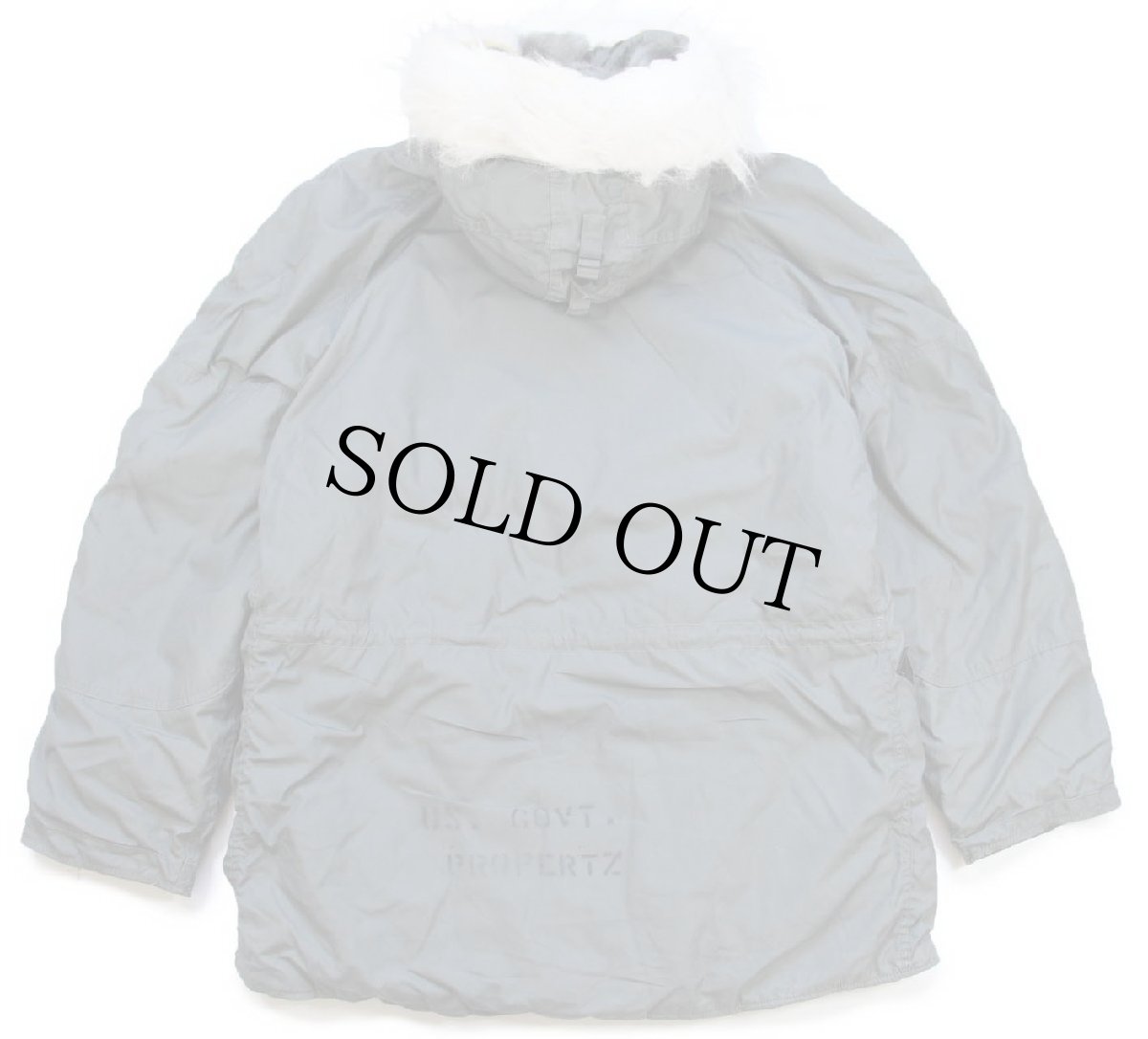 画像2: 70s 米軍 USAF N-3B ステンシル フライトジャケット セージグリーン M (2)