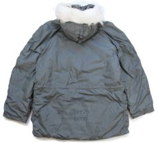 画像2: 70s 米軍 USAF N-3B ステンシル フライトジャケット セージグリーン M (2)