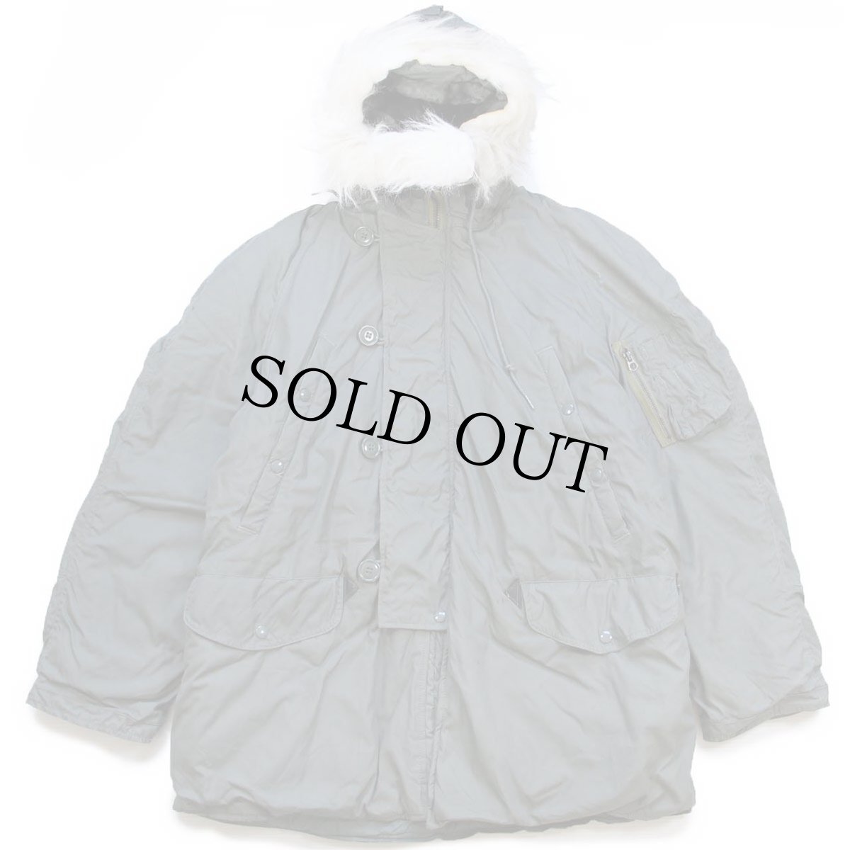 画像1: 70s 米軍 USAF N-3B ステンシル フライトジャケット セージグリーン M (1)