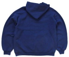 画像2: 00s メキシコ製 RUSSELLラッセル 無地 スウェットパーカー 紺 L★N フーディー ブランク (2)