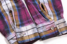 画像6: 90s USA製 FIVE BROTHERファイブブラザー チェック コットン フランネルシャツ L-T (6)