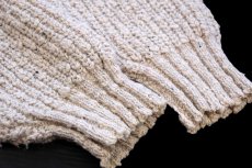 画像6: 90s EddieBauerエディーバウアー ネップ入り ローゲージ コットン×ウールニット セーター グレーベージュ XL (6)