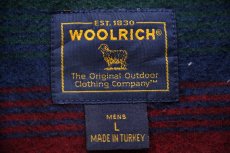 画像4: 00s Woolrichウールリッチ ラグ柄 ボタンダウン コットン シャモアクロスシャツ L (4)