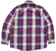 画像2: 90s USA製 FIVE BROTHERファイブブラザー チェック コットン フランネルシャツ L-T (2)