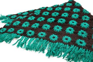 スクエア モチーフ ニット グラニー ブランケット☆A カギ編み