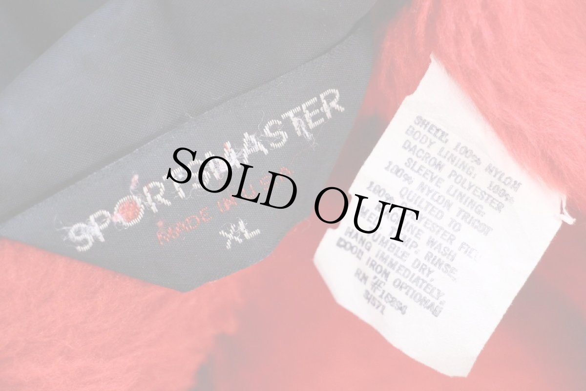 画像4: 80s USA製 SPORTSMASTER 無地 ボアライナー ナイロン コーチジャケット 黒 XL (4)