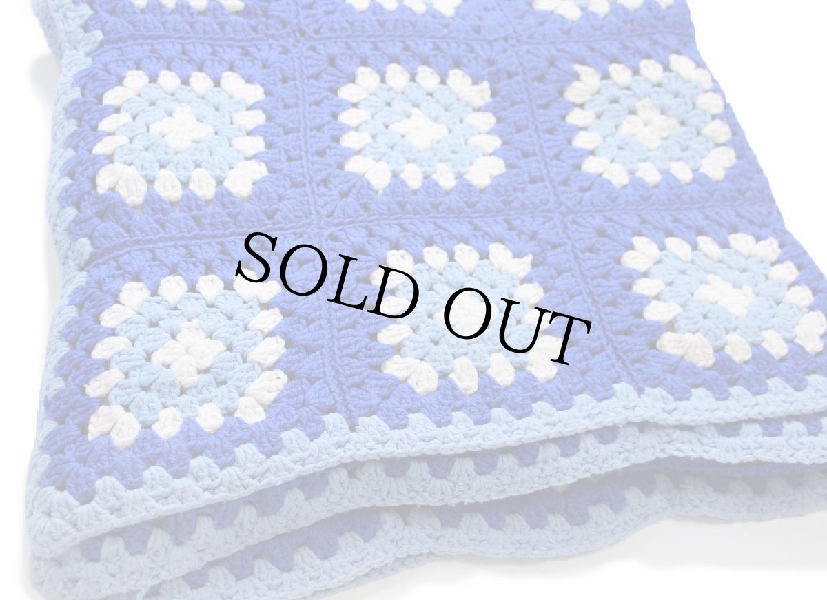 画像1: スクエア モチーフ ニット グラニー ブランケット★P カギ編み (1)