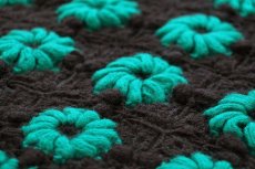 画像5: スクエア モチーフ ニット グラニー ブランケット 三角★J ショール カギ編み (5)