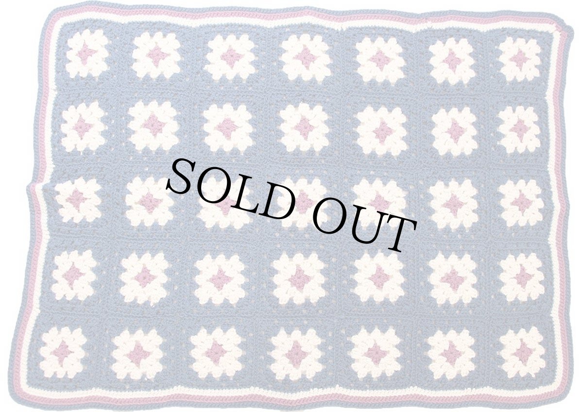 画像2: スクエア モチーフ ニット グラニー ブランケット★L カギ編み (2)