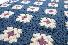 画像3: スクエア モチーフ ニット グラニー ブランケット★L カギ編み (3)