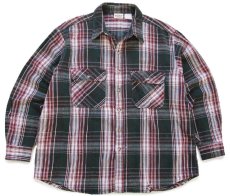 画像1: 00s FIVE BROTHERファイブブラザー チェック コットン フランネルシャツ 2XL★特大 (1)