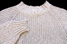 画像3: 90s EddieBauerエディーバウアー ネップ入り ローゲージ コットン×ウールニット セーター グレーベージュ XL (3)