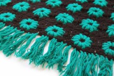 画像6: スクエア モチーフ ニット グラニー ブランケット 三角★J ショール カギ編み (6)