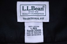 画像4: L.L.Bean Canonキャノン ロゴ刺繍 ボタンダウン オックスフォード コットンシャツ 黒 L-R (4)
