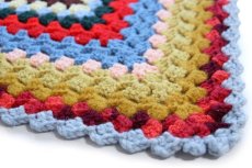 画像4: スクエア ニット グラニー ブランケット★O カギ編み (4)