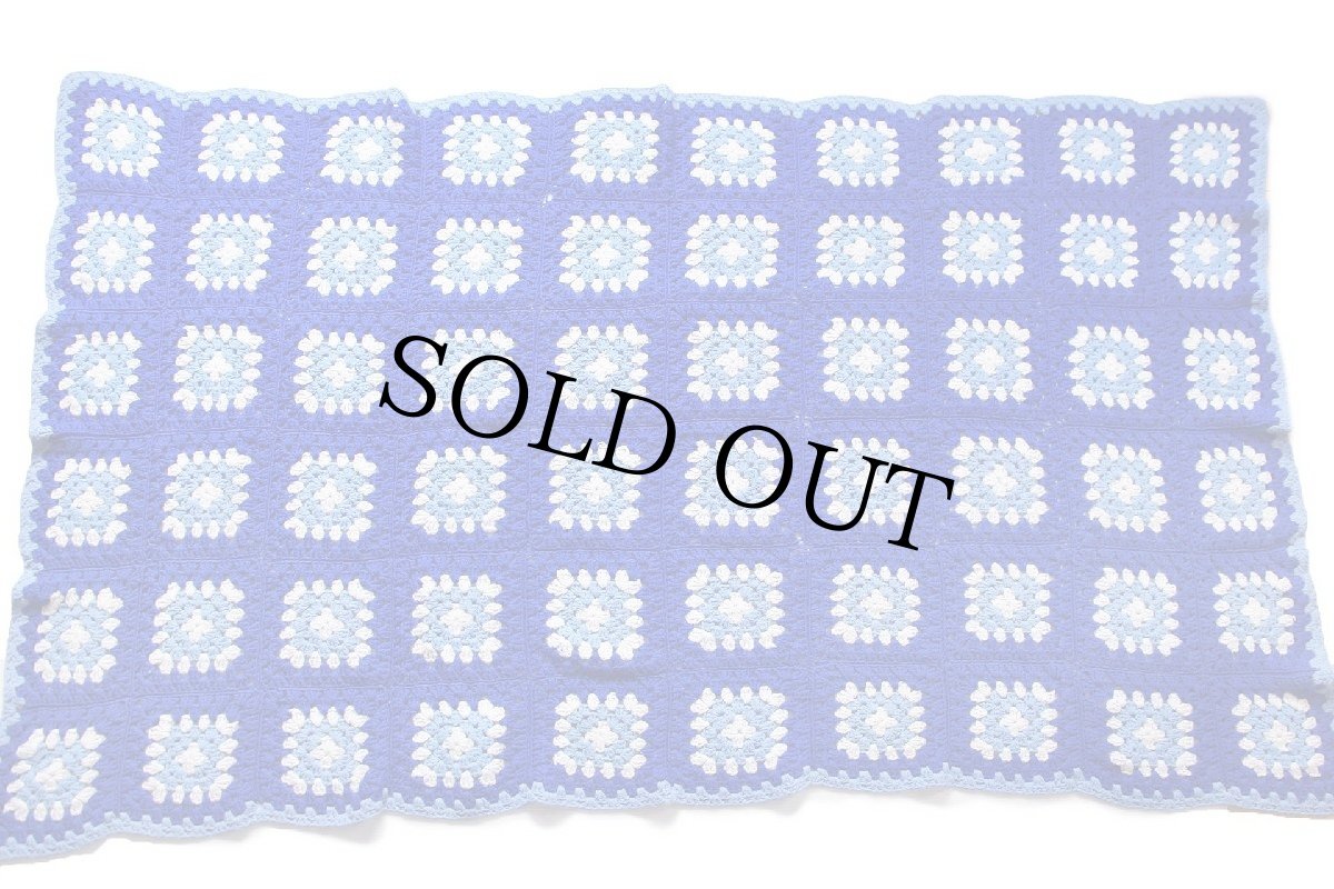 画像2: スクエア モチーフ ニット グラニー ブランケット★P カギ編み (2)