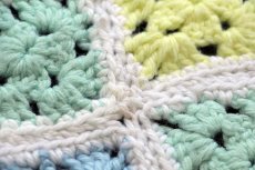 画像5: スクエア モチーフ ニット グラニー ブランケット★M カギ編み (5)