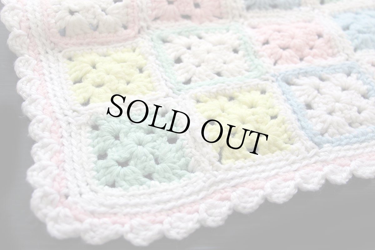 画像4: スクエア モチーフ ニット グラニー ブランケット★M カギ編み (4)