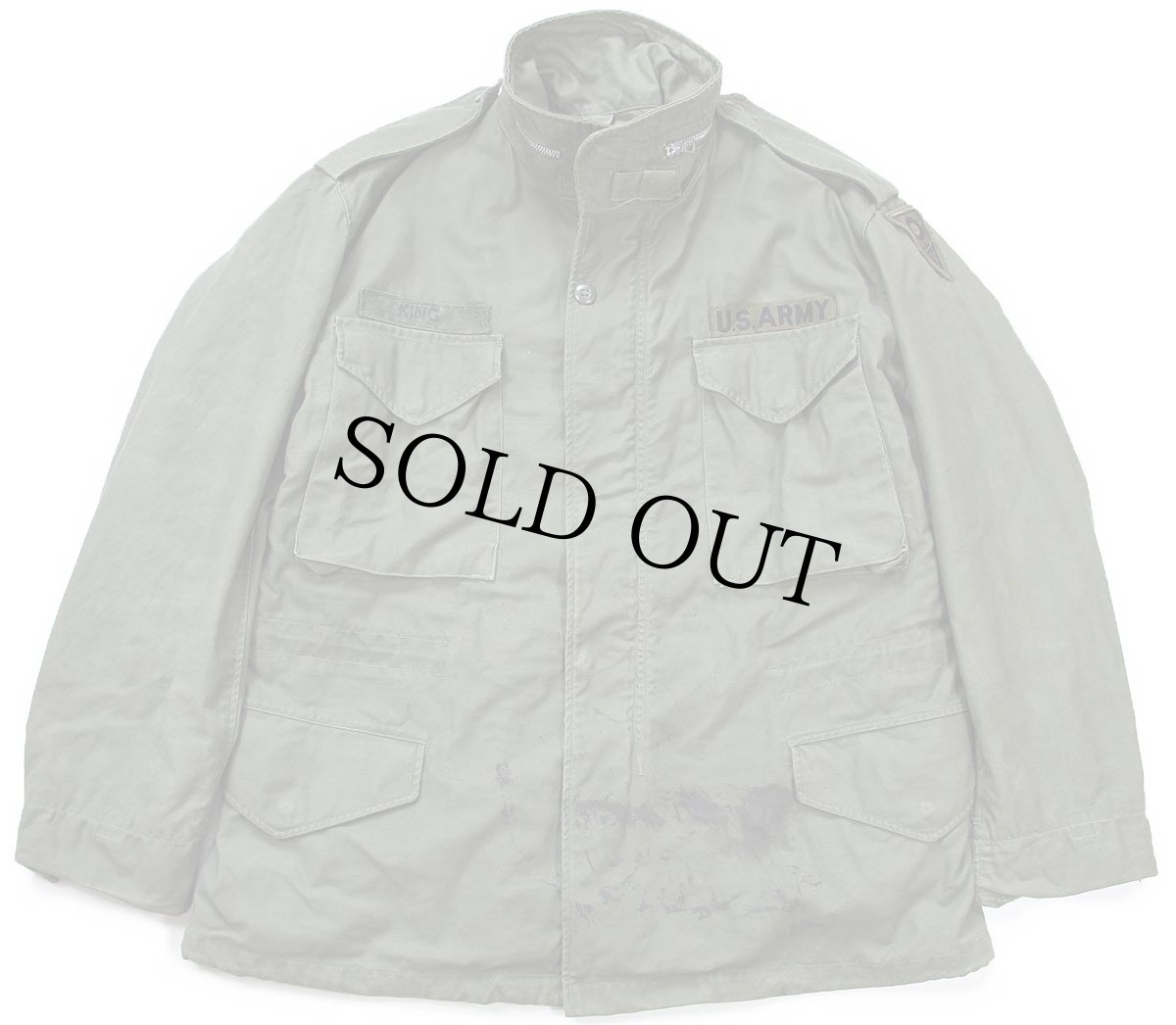 画像1: 60s 米軍 U.S.ARMY パッチ付き M-65 フィールドジャケット 2nd オリーブグリーン S-M (1)