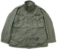 画像1: 60s 米軍 U.S.ARMY パッチ付き M-65 フィールドジャケット 2nd オリーブグリーン S-M (1)